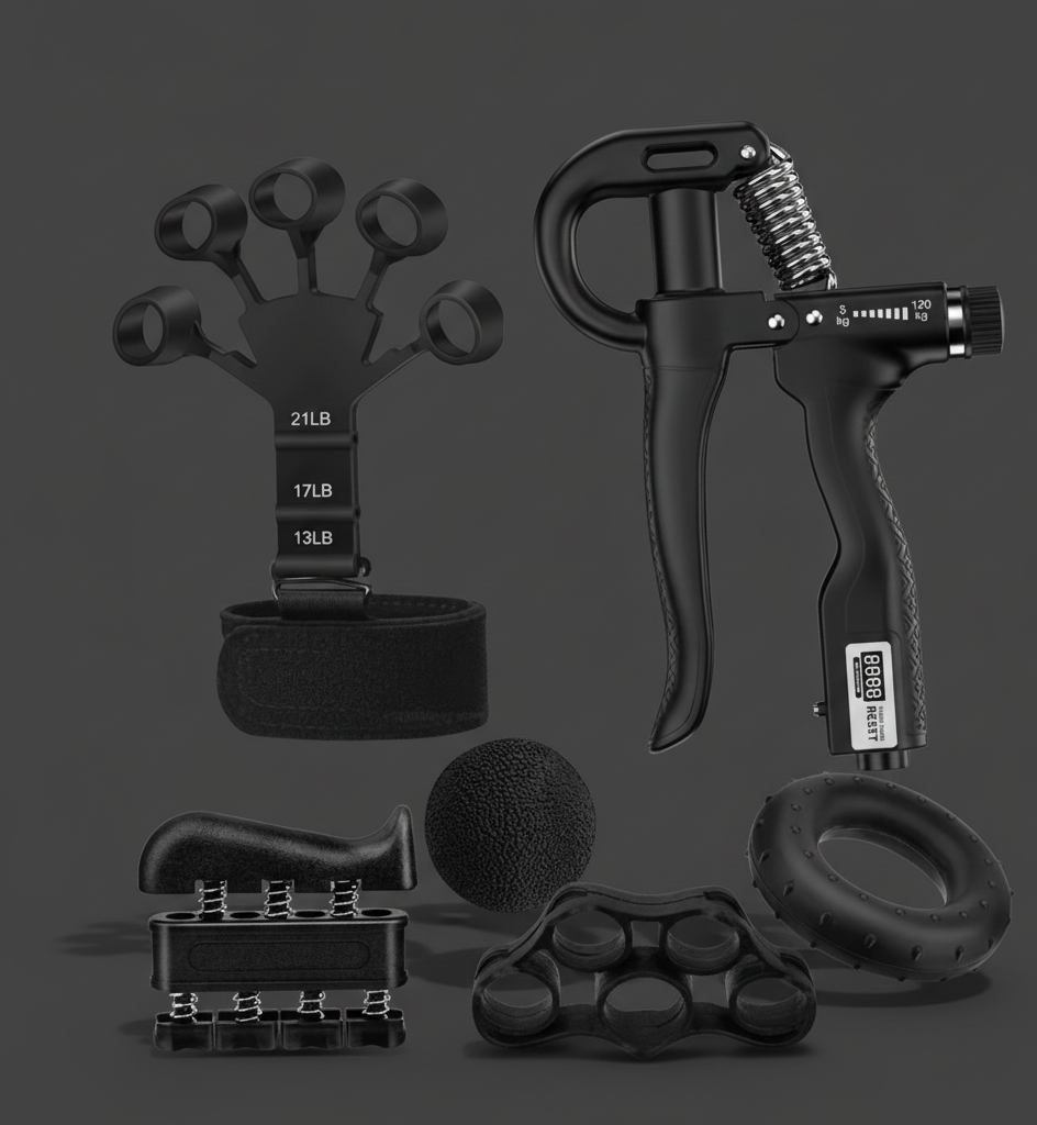 Adjustable Hand Grip Strength Trainer with Finger Exerciser